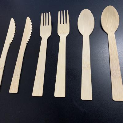 China Hotel Restaurant Home Party Picnic Biodegradable Compostable Bamboo Cutlery for sale