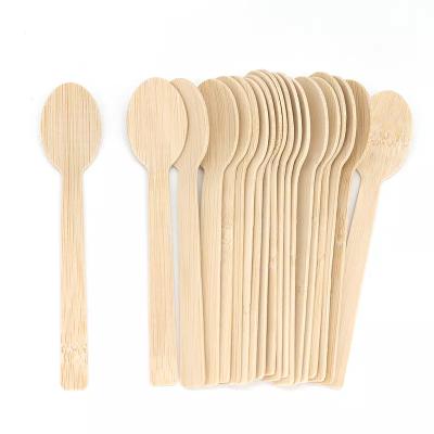 China Hotel Restaurant Home Party Picnic Biodegradable Disposable Bamboo Spoon Knife Fork Bamboo Cutlery for sale