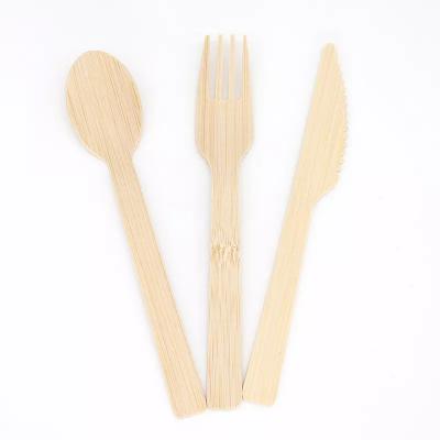 China Hotel Restaurant Home Party Picnic Biodegradable Compostable Bamboo Cutlery Forks Spoons Knives for sale