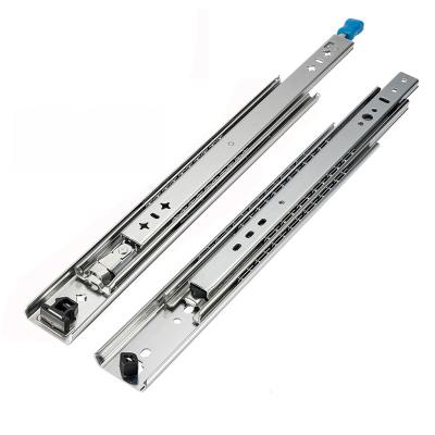 China OEM Telescopic Slide Support Open Contact Ball Bearing Soft Close Drawer Slide Open Close Slide for sale