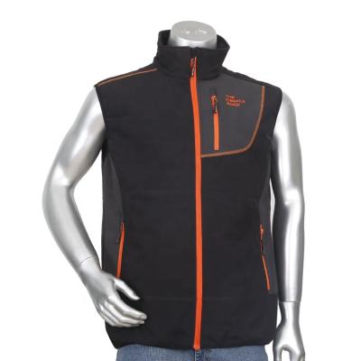 China 2019 breathable spring 96% polyester 4% spandex softshell vest for men for sale