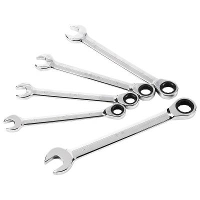 China Durable Car Auto Repair Hand Tool 8-19Mm Combination Ratchet Spanners Reversible Wrench for sale