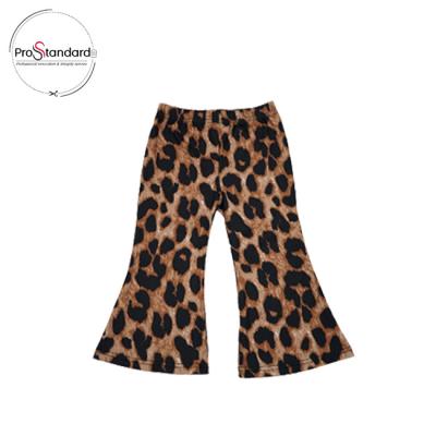 China flexible CHILDREN'S LEOPARD PRINT BELL BOTTOM PANTS for sale