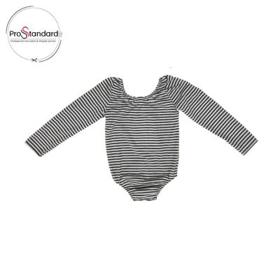 China Comfortable Breathble KIDS LOUNGE CASUAL USE LONG SLEEVE BABY JUMPSUIT STRIPED ROMPER SET for sale