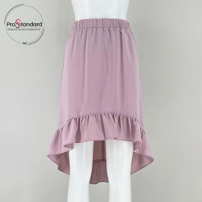 China New Kids Summer Fashion Clothes Breathable Short Front Long Back Skirts For Kids Girls for sale