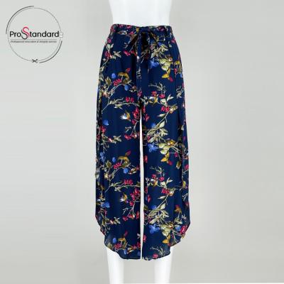 China Breathable Elastic Waistband Side Split Design Little Girl Fashion Floral Skirts With Lining for sale