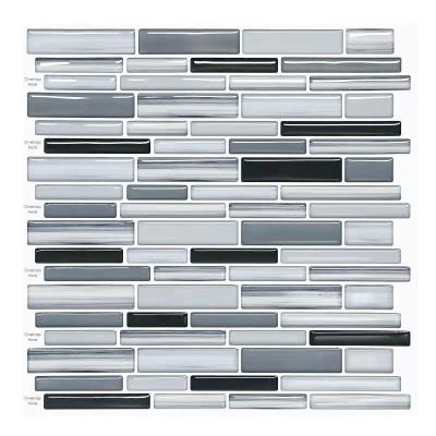 China Modern Mixed Marble Mosaic Peel and Stick Backsplash Bathroom Tile Sticker 12