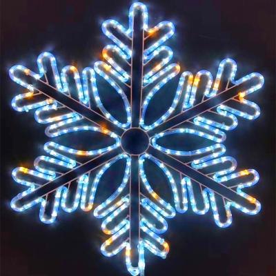 China Iron & Custom Multicolor LED Pattern Lights Christmas Wedding Party Decorative Themed Decorations Hanging Birthday Garland Snowflake Li for sale