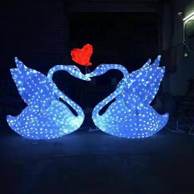 China AC LED Curtain Light Theme Goose LED Decorative Project Giant Festive String Lights Outdoor Christmas Decorations LED Street Pattern Lights for sale