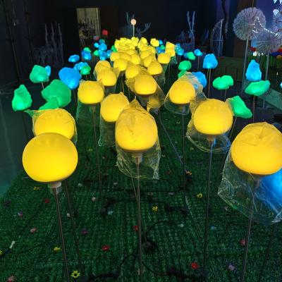 China RGB String Light Led Landscape Solar Tubular Outdoor Tubular Outdoor Garden Lamp Ball Lamp PU Decorative Reed Lighting for sale