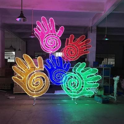 China Party Lighting Custom Shaped 2D Outdoor Waterproof Animal Sculpture Light Decoration Christmas Theme 3D LED Light for sale