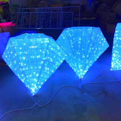 China Image LED Custom Shaped Outdoor Waterproof Decorative Light Sculpture 2D Christmas Theme 3D Light for sale