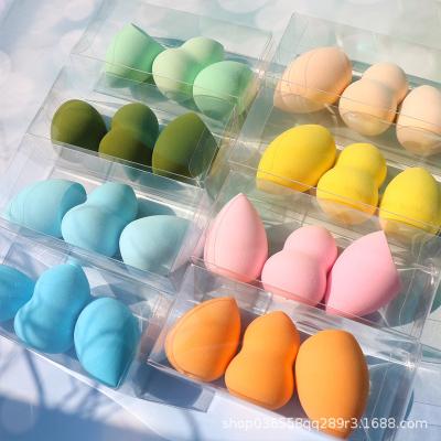 China Makeup Sponge Personalized Wet & Dry Makeup Love Heart Shape Beauty Egg Face Non-latex Sponge Puff Wash Hydrophilic Gift for sale