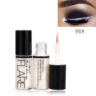 China Waterproof New Style Shining Diamonds Eye Liners Rose Gold Color Liquid Glitter Silver Liquid Eyeliner Private Label for sale