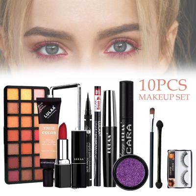 China 10PCS Waterproof Makeup Set Complete Easy To Carry Cosmetics Makeup Suit High Quality Safe for sale