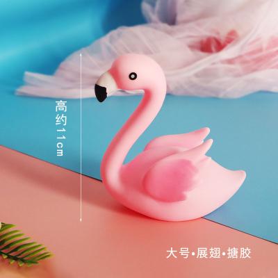 China Cake Decorating Happy New Year 2021 Baking Supplies For Kids Event Baby Shower Cake Accessories LED Light Pink Flamingo Cake Ornament for sale