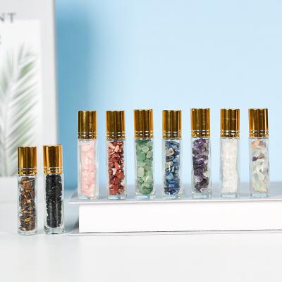 China Wholesale 10ml Crystal Bottle Glass Bottles Crystal Chips Essential Oil Roller Bottles from Europe factory for sale