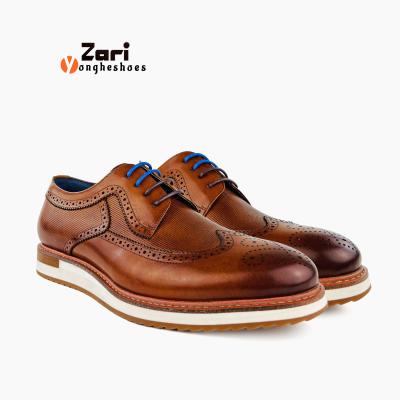 China Zari Light Mens Casual Dress Shoes Pehuea Leather Shoes Oxford Style Formal Dress Style Genuine Leather Walking Shoes for sale