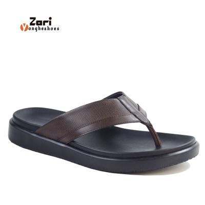 China Fashion Trend Slippers Flat Leather Strap Flip Flops Sandals Men Sandals OEM ODM ODM for sale