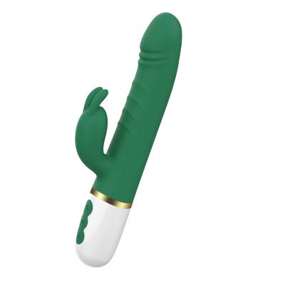 China 7 Frequency Vibrating China Factory Silicone Motors Rabbit Vibrator Dildo Sex Toy Double Bendable Female Vagina Massager For Female Women for sale