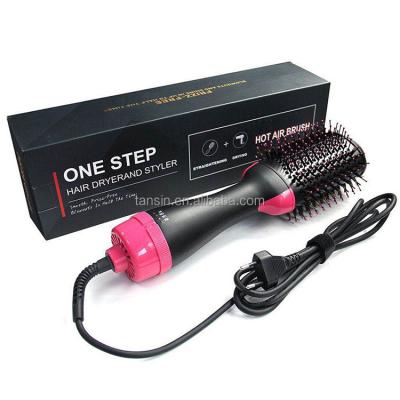 China Salon Volumizing Brush Blow Dryer Negative Ionic Stage Hot Airbrush 3 in 1 Hair Dryer Brush for sale