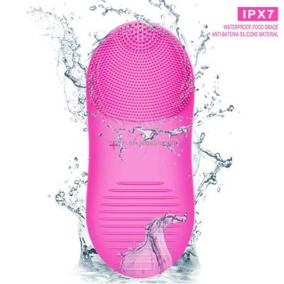 China Hot Eco Vibration Skin Automatic Cordless Massager Brush DEEP CLEANING Brush Facial Cleansing Silicone for sale