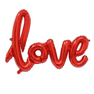 China Customizable Modern PET Style Gold Letter Balloons Cursive Letter Balloons 16 Inch for sale