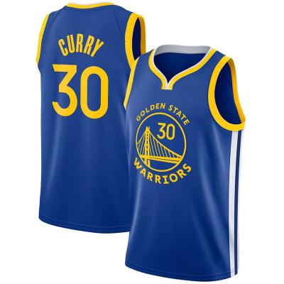 China Wholesale QUICK DRY 21NBAWarriorsWarrior #30 Curry Thompson Embroidery Basketball Tank Top for sale