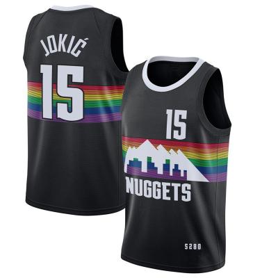 China QUICK DRY NBANuggets15# Jokic 27# Muray City Edition Embroidery Basketball Jersey Outside Wholesale for sale