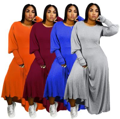 China Women Clothing Plus Size Large Size Dress For Lady Sexy Maxi Long Sleeve Plus Size Dress None for sale