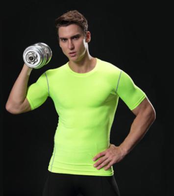 China wholesale Anti-wrinkle men dry cheap round neck compression gym sports tops seamless T-shirts for sale