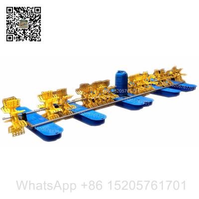 China long bevel gear arc shaped box arm paddle wheel aerator, shrimp farming aerator, pond aerator with 12 paddle wheels for sale