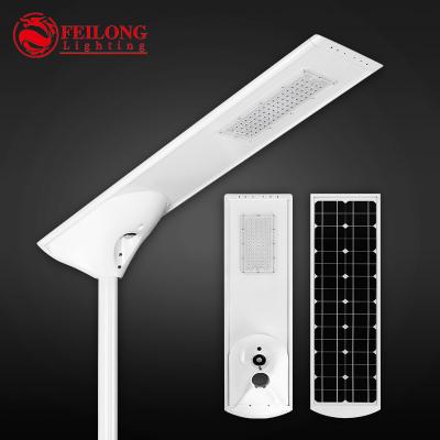 China ROAD FEILONG solar power street light road lamp 40w 60W 70W led solar street light all in one price for sale