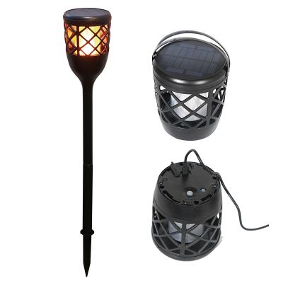 China Garden IP65 all in one solar torch light usb rechargeable with spike for outdoor pathway for sale