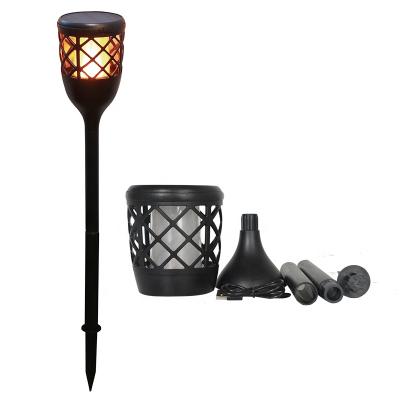 China Dynamic Decorative Ground Solar Garden Spike Porch Flame Light For Outdoor Indoor Hanging Light for sale