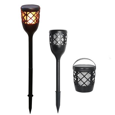 China Waterproof Flickering Wall Garden Yard Solar Light 96 Solar Led Flame Fire Lamps Led for sale