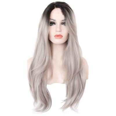 China Wholesale Factory Custom Made American Women Straight Long Ombre Straight Synthetic Breathable Pink Net Hair Heat Resistant Wig for sale