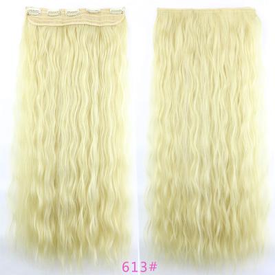 China Wholesale Customized Fashion 613 Color Body Wave Women Hair One Piece Extensions Cheap Popular Afro Synthetic 5 Long Loose Clips for sale