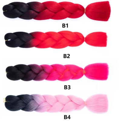 China YAKI Wig Factory Seller OEM Fashion 100% European Synthetic Jumbo Braiding Hair Pre Stretch High Temperature Fiber Hair Extensions for sale