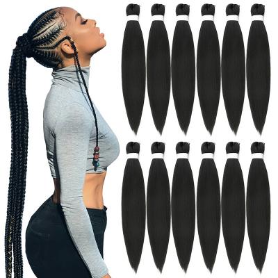 China American popular YAKI hot water set low temperature fiber yaki braiding synthetic pre stretched synthetic ez braid hair extensions for sale