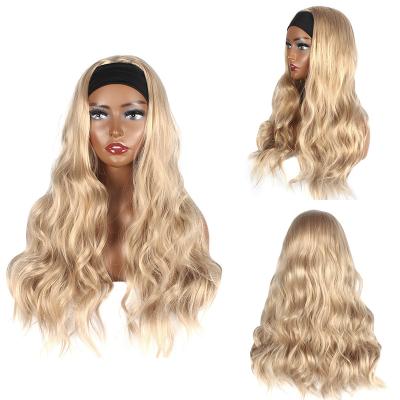 China Big Body 613 Color Women's Factory OEM Wave Wave Synthetic Wig Long Headband European Fashionable Cheap Natural Hair Black for sale