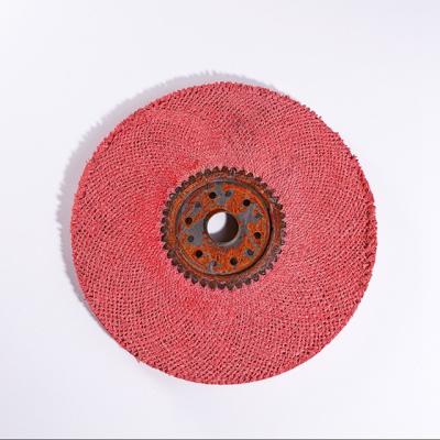 China Stainless steel Red Handle Polished Polished Sisal Wheels for Flat Pre-Polishing and Finishing for sale