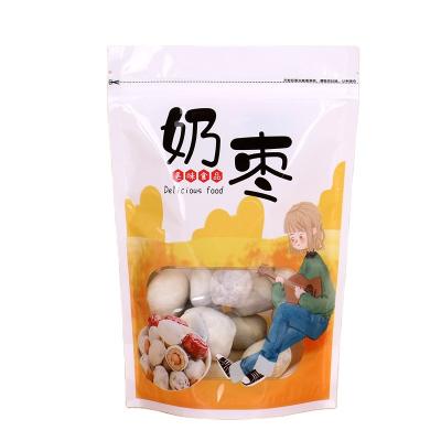 China Special thick transparent self seal packaging recyclable net red bag jujube milk transparent zipper sticking milk standing self jujubel for sale