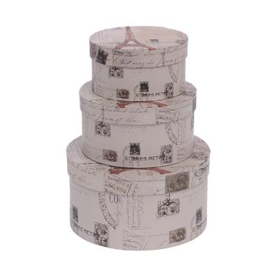 China Cheapest Chocolate Gift Storage Box Eiffel Tower Pattern Gift Box New Style Candy Box Handmade Round Hot Cardboard for sale