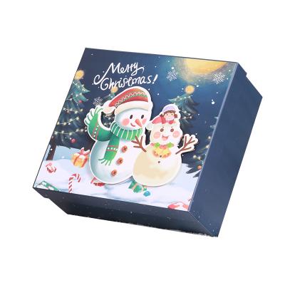 China Recycled Materials Accepted Customized 3D Christmas Gift Box Red Christmas Eve Apple Candy Box for sale