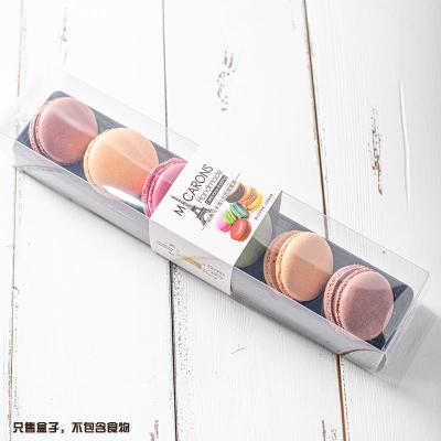 China Top 4 French Food Macaron Box 4/6 Type Transparent Pastry Macaron Box Drawer Box for sale