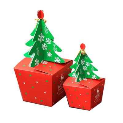 China New Recycled Materials Design Tree Shape Christmas Eve Gift Box for sale