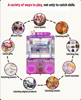 Cina 120W Coin Operated Claw Crane Machine Colorato Electronic Claw Toy Grabber Machine in vendita