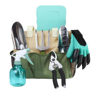 China Gardening Tools and Gardening Equipment Tool Kit with 3Pcs Garden Hand Tools, Sprayer, Gardening Kneeler and Claws Gardening Gloves Tools Gardening for sale