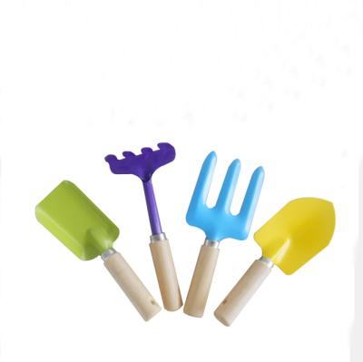 China Garden Kids Painting Wooden Hand Plastic Garden Tool, Trowel Fork Rake for sale